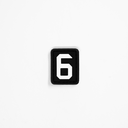 Number “6” PVC Patch