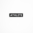 Black “Athlete” PVC Patch