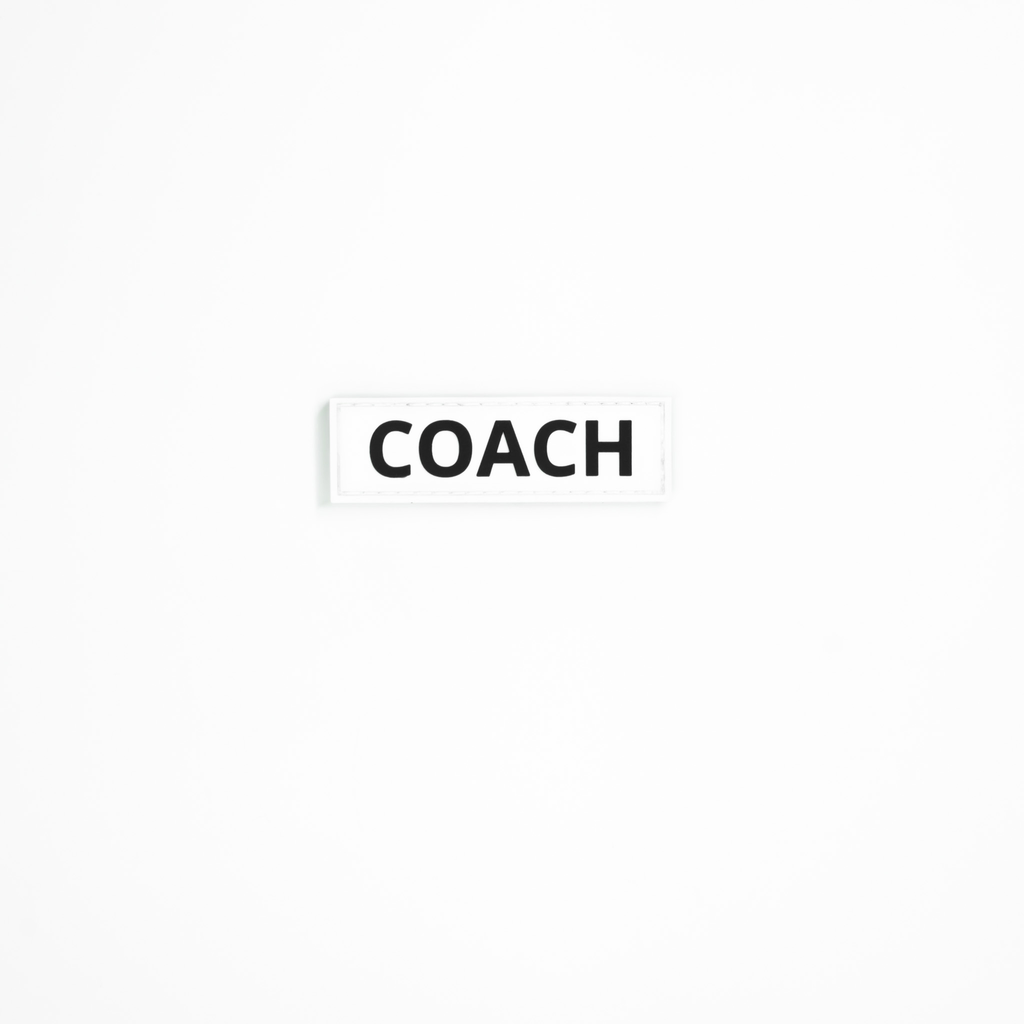 White “Coach” PVC Patch